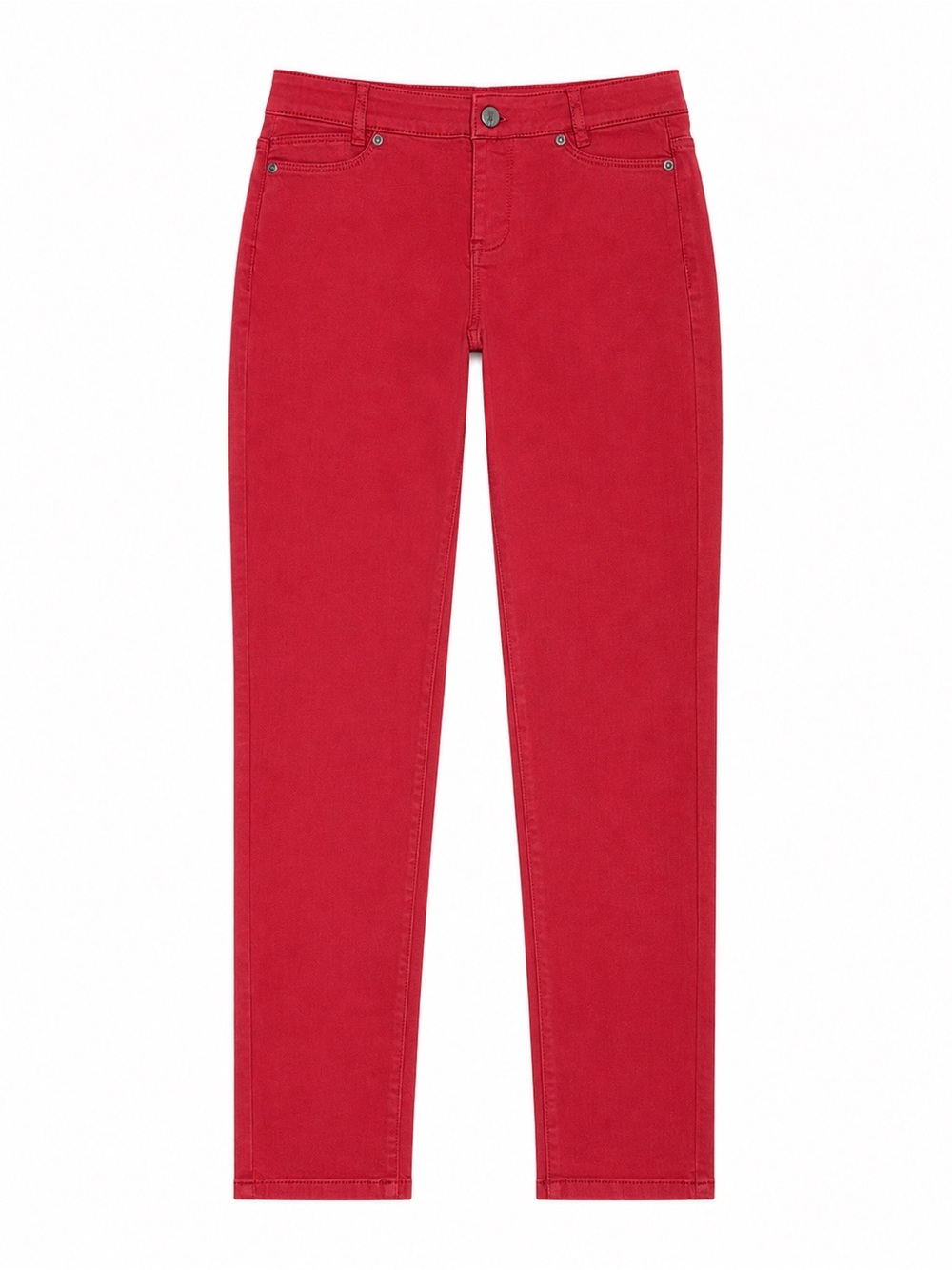 J Jill Slim Boyfriend Straight Leg Women's Red Denim Pants Trousers Jeans Size 2